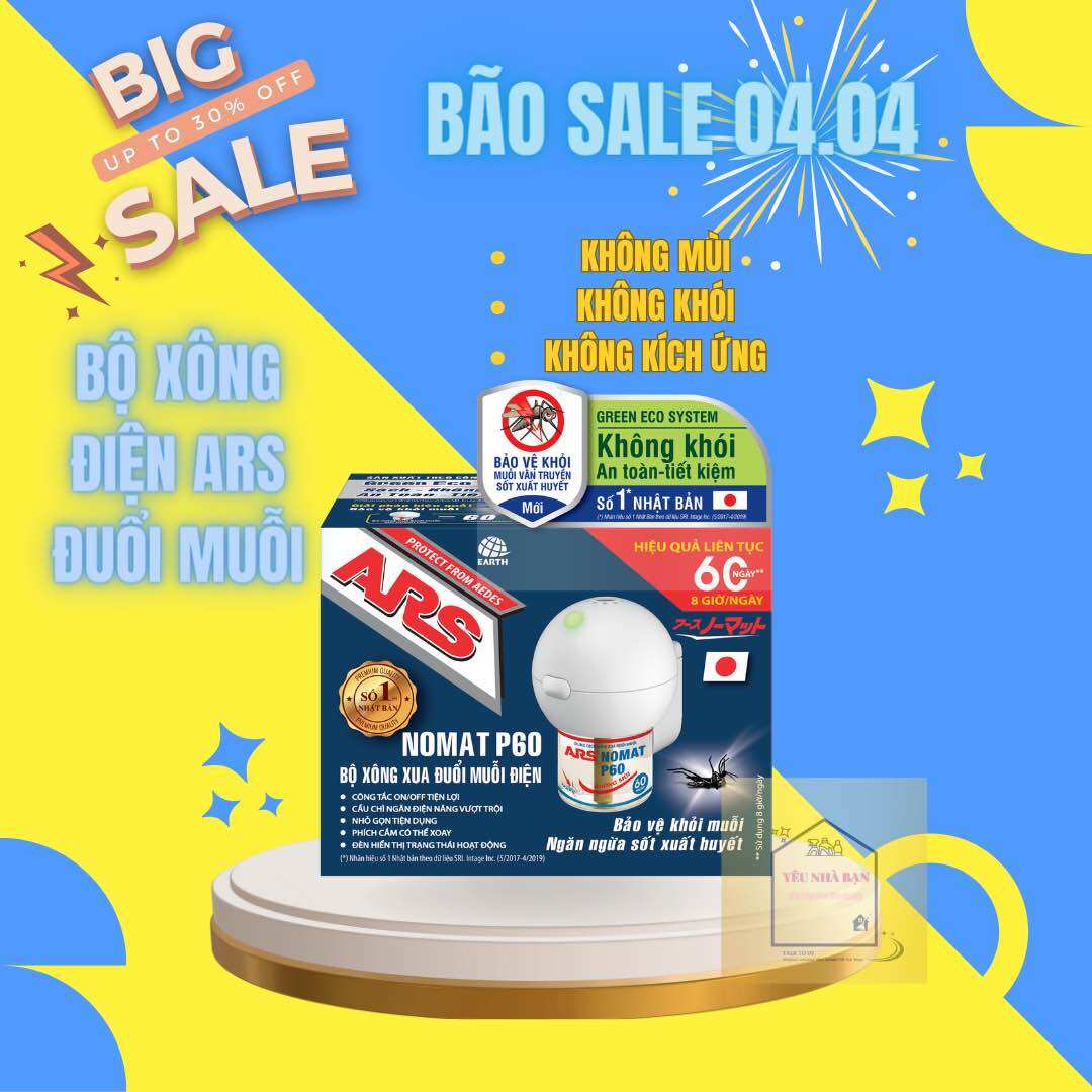 Tinh dầu Refill sử dụng cho bộ xông đuổi muỗi ARS Nomat P60 từ Nhật Bản nhỏ gọn tiện lợi hiệu quả tuyệt đối