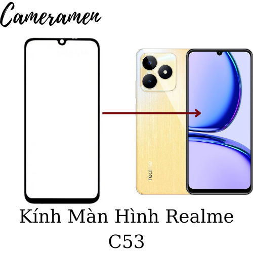 Kính ép / kính màn hình realme c53