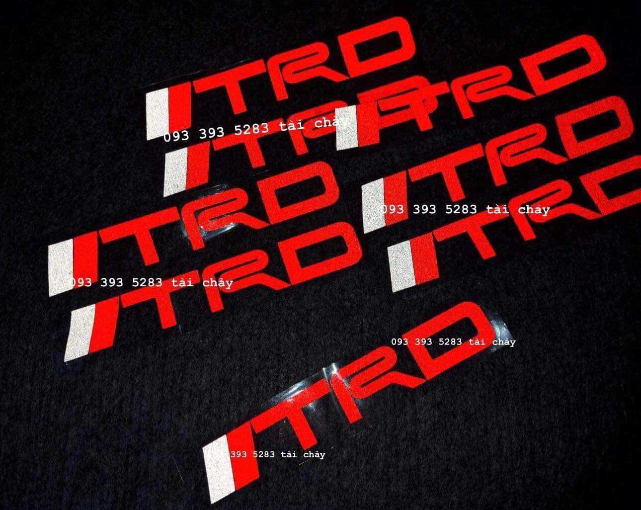 [ 1 MIẾNG ] TEM TRD TRONG SUỐT ĐỎ PHẢN QUANG LỘT DÀI 13CM