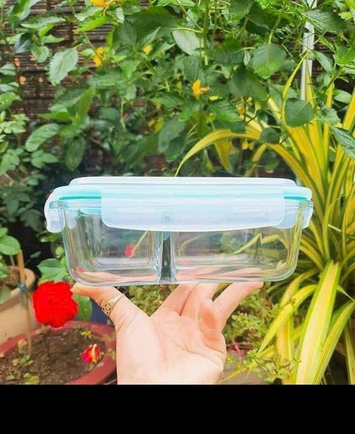 THỐ THUỶ TINH 2 NGĂN 1000ml
