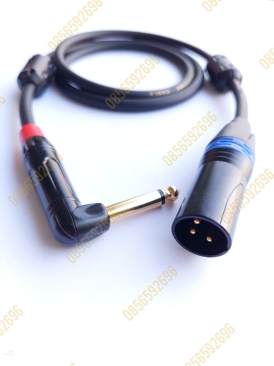 Dây tín hiệu jack cắm canon dương-6ly cong, dài 80cm