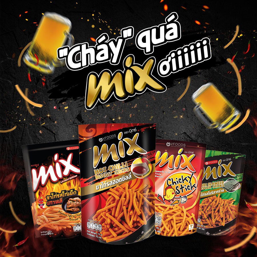 Bánh que Mix Thái Lan 60gr đủ vị siêu ngon càng ăn càng ghiền