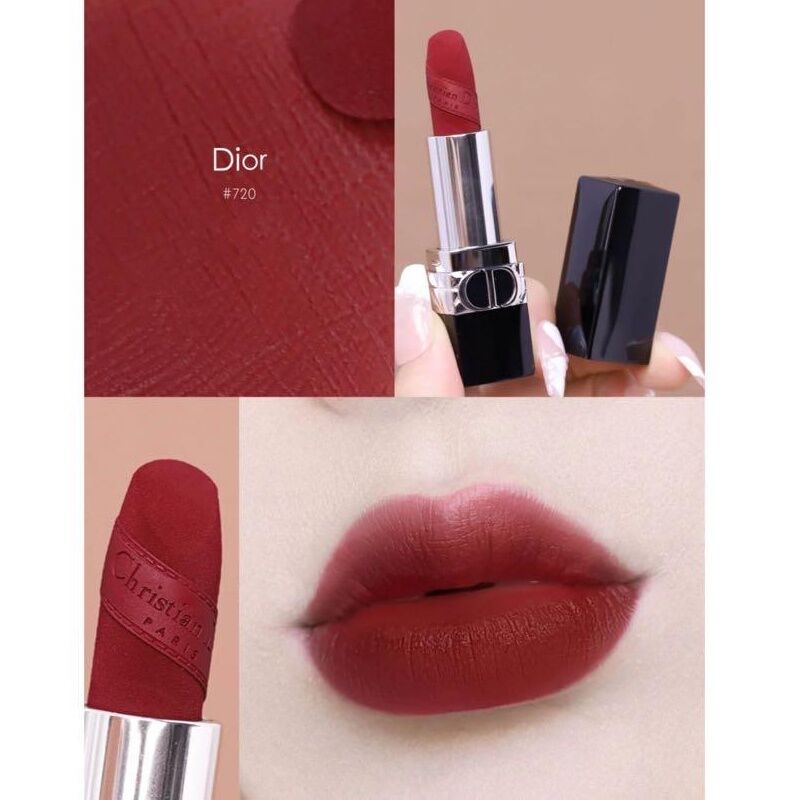 Son DIOR 720 Icóne Rouge Dior Velvet  Màu Hồng Nâu