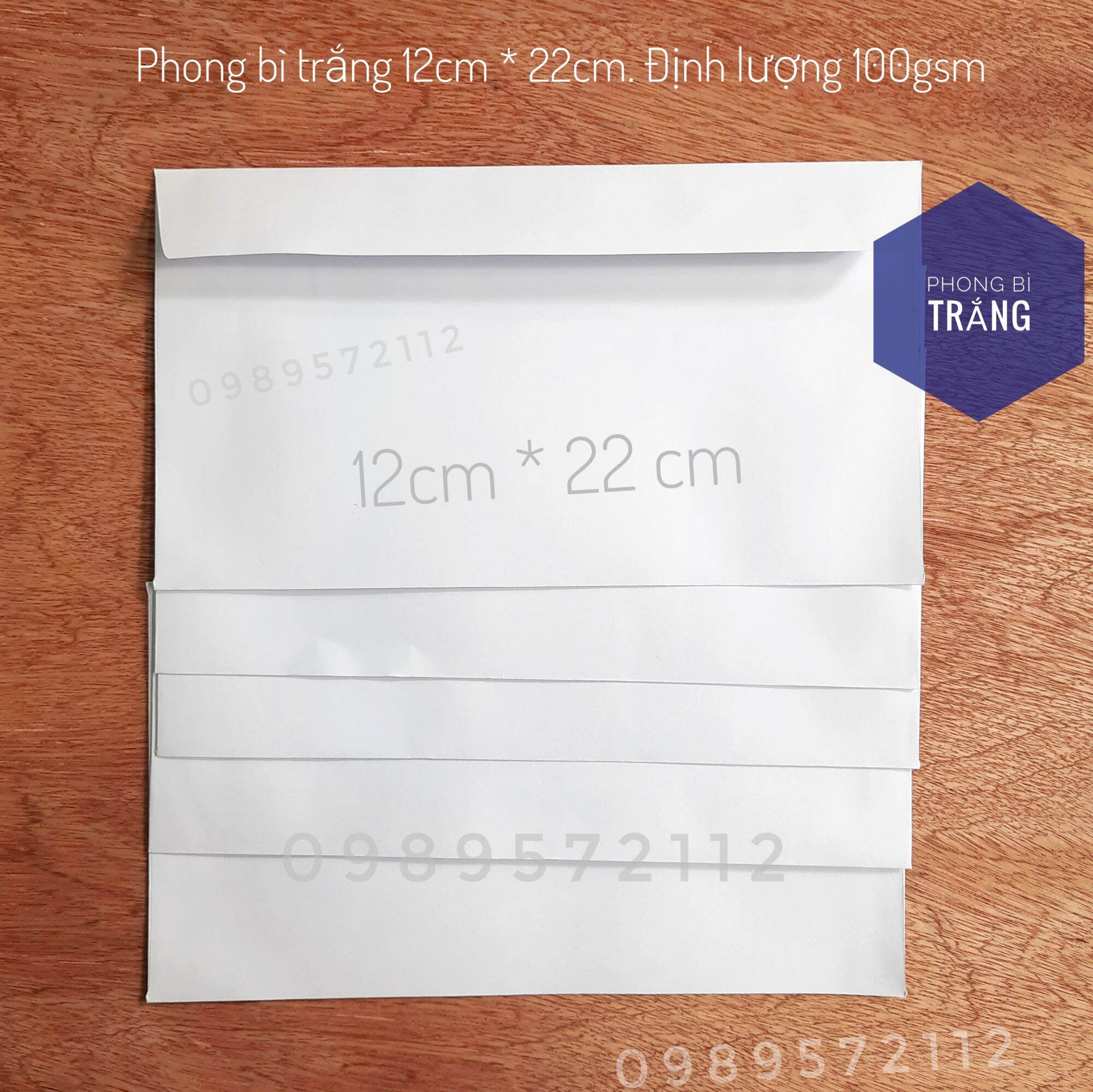 Phong bì trắng A6,A5 định lượng 100 gsm (100 cái).