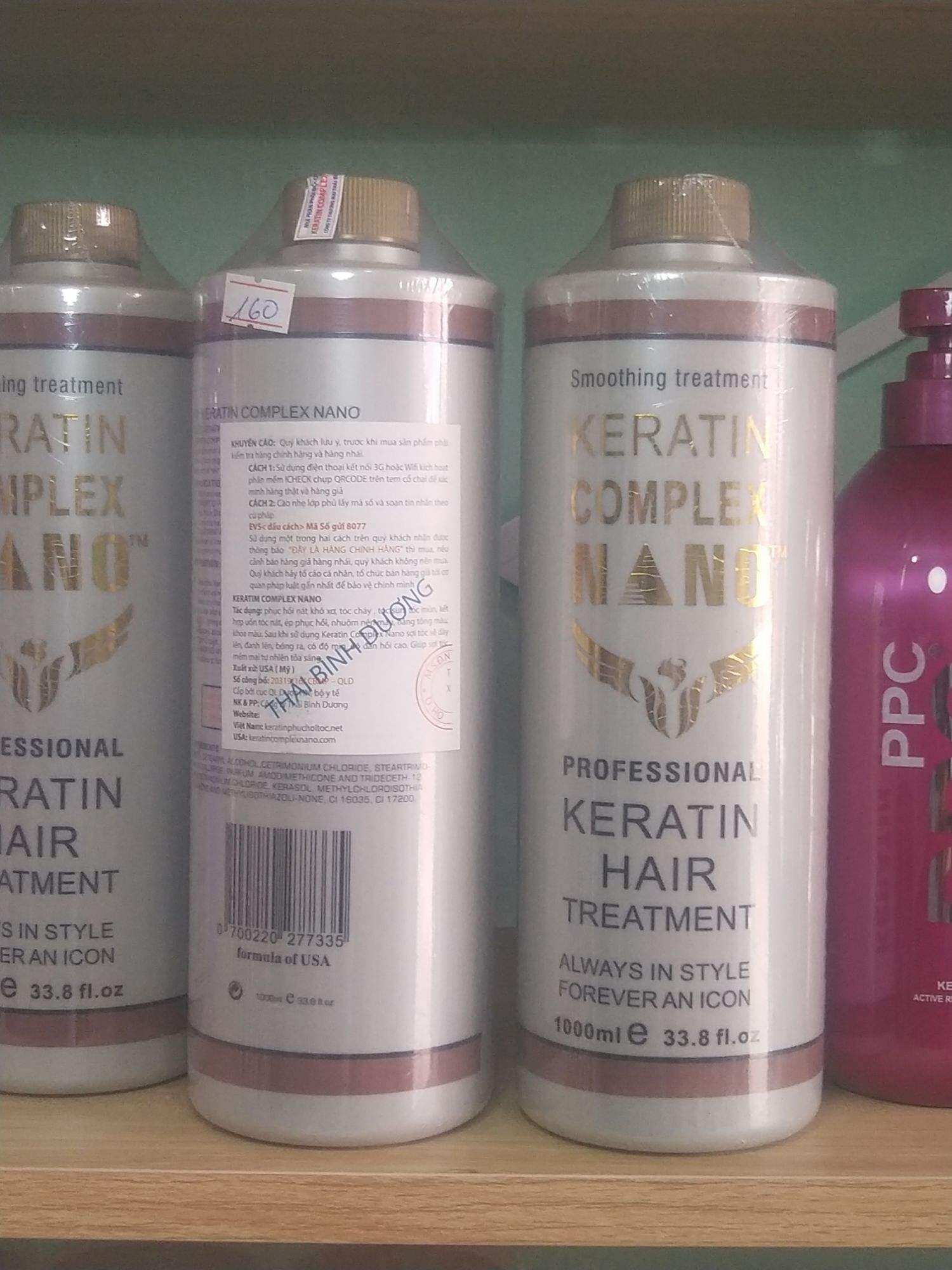HẤP PHỤC HỒI TÓC HƯ TỔN NẶNG KERATIN NANO COMPLEX 1000ml(nâu)