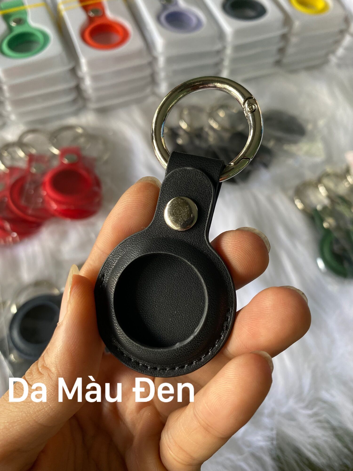 Bao da móc khoá Airtag rẻ đẹp