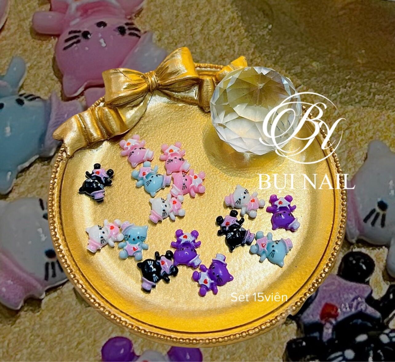 Charm kitty 15viên