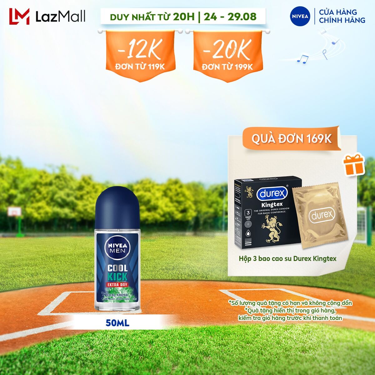 Lăn ngăn mùi nivea men cool kick mát lạnh - 82886+83188