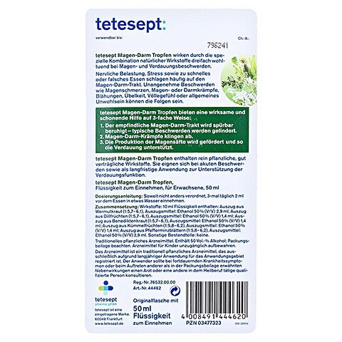 Gel hổ trợ giảm đau dạ dày Tetesept ( hàng Đức )