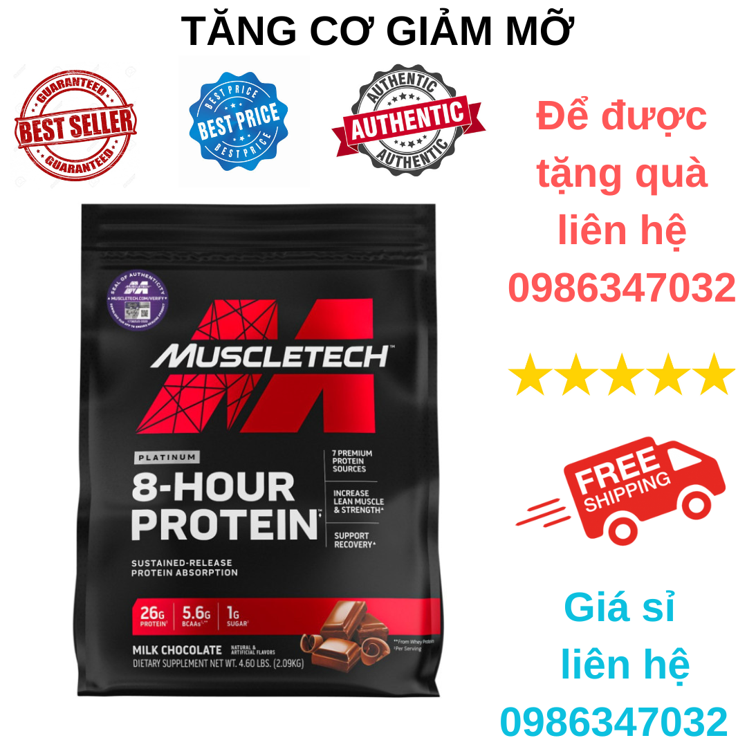 MuscleTech - Platinum 8-Hour Protein Sữa Tăng Cơ 4.6 Lbs