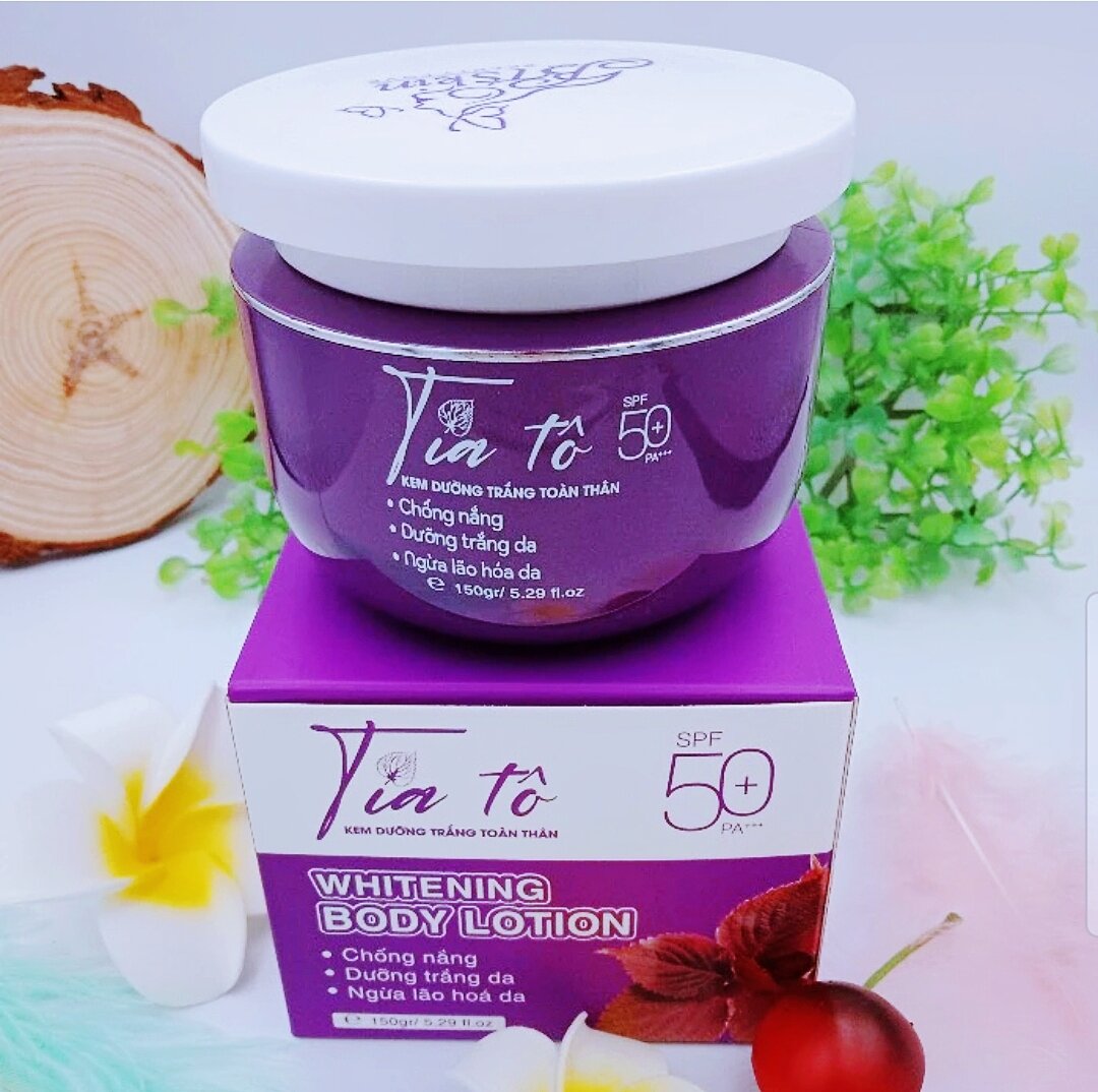 Kem Body Tía Tô 150gr , Chống Nắng , Dưỡng Trắng Da Toàn Thân ( mẫu mới )
