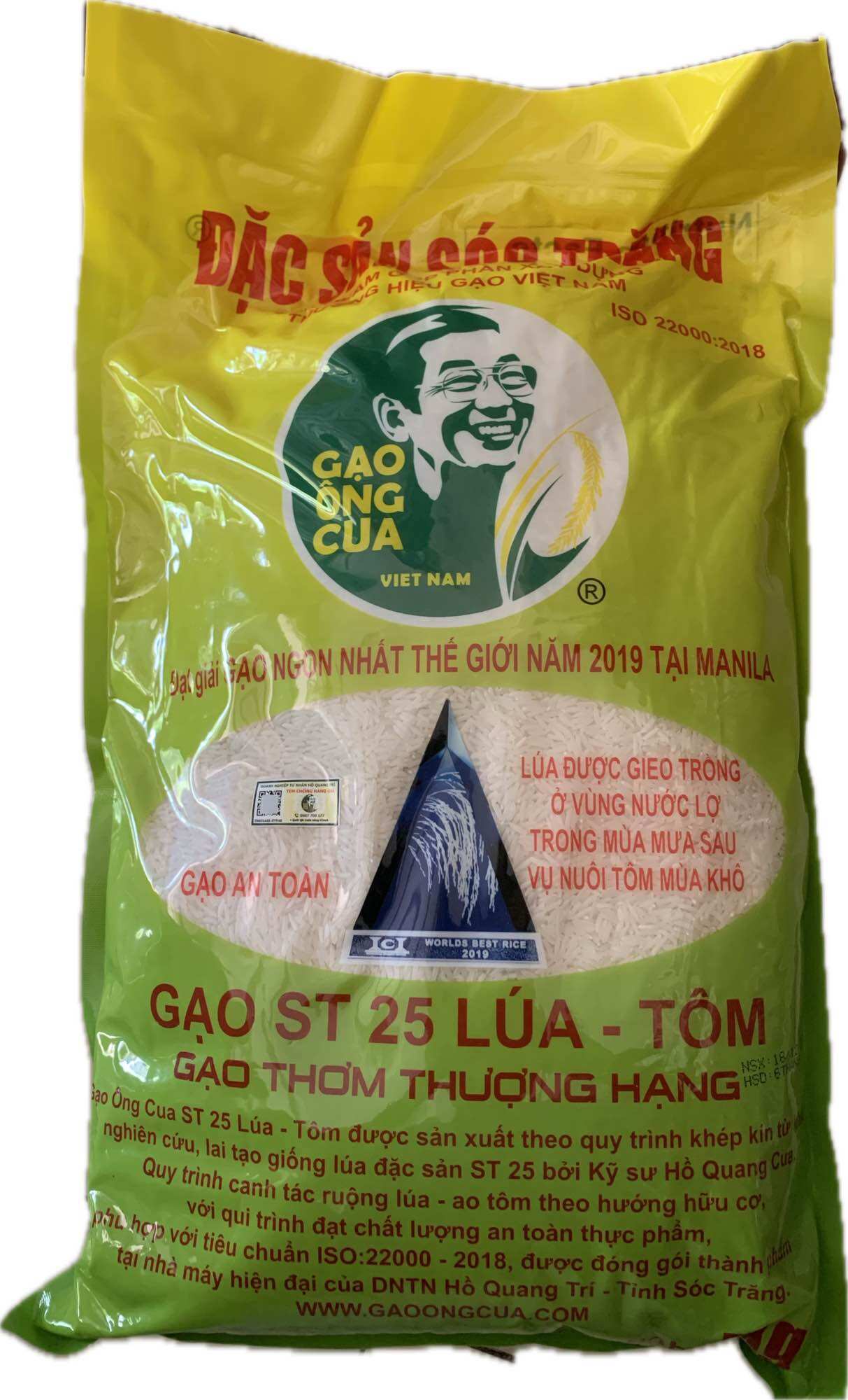 Gạo st25 lúa tôm chính hãng - có mã qr để kiểm tra