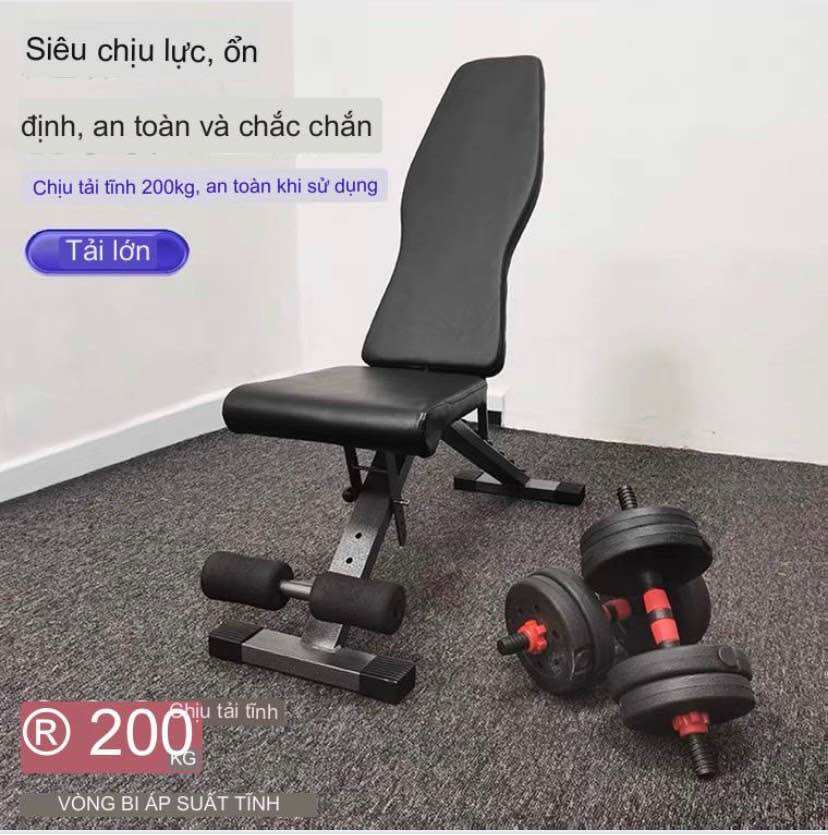Ghế tập tạ đa năng ,tập gym,ghế nằm đẩy tạ tay tiện lợi bền đẹp