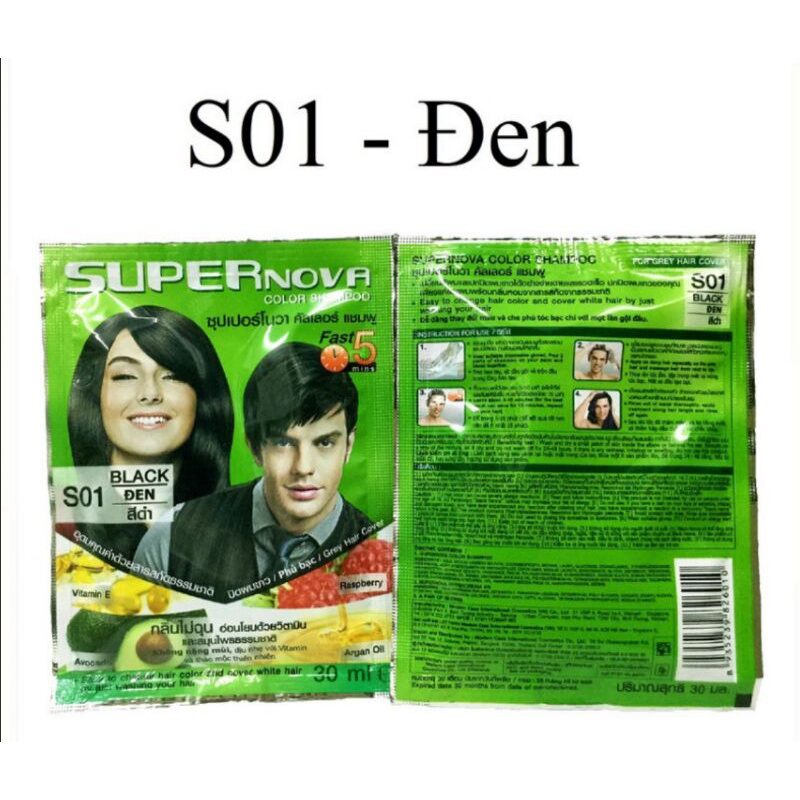 [Gói 30ml] Gội nhuộm tóc Thảo dược SuperNova hàng Thái Lan