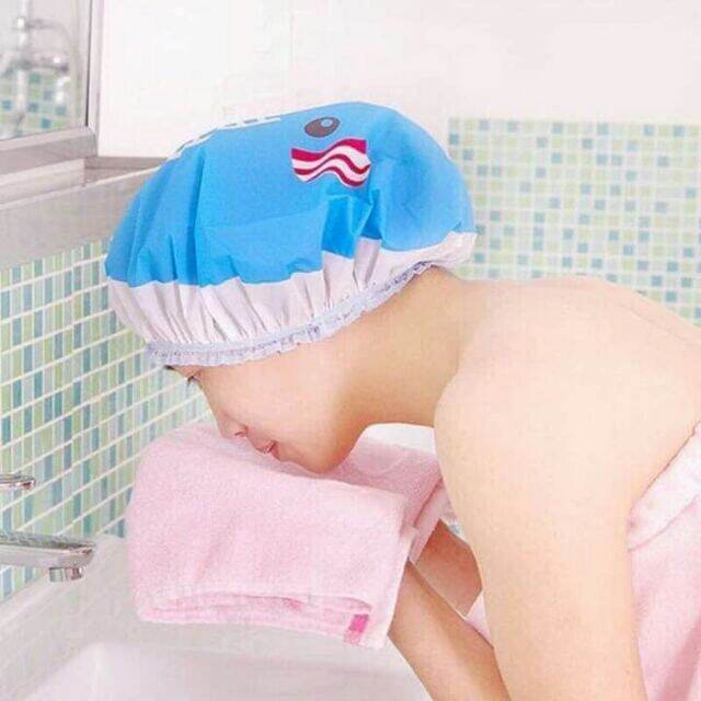 Mũ trùm chống ướt tóc hoạt hình