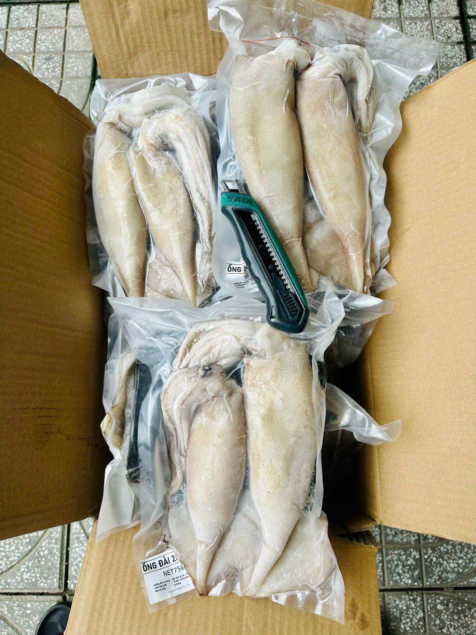 Mực ống Indo 1kg net 7 (giao tphcm)