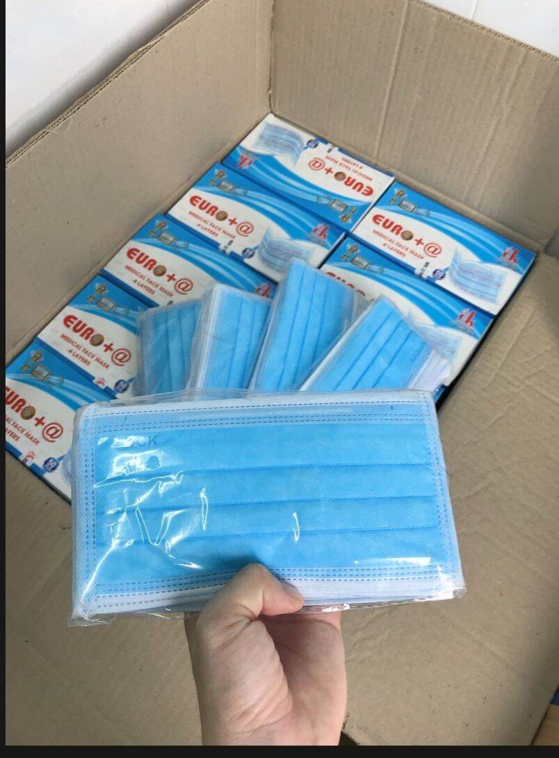 Khẩu Trang Euro 4 Lớp ( 1 Hộp 50 cái)