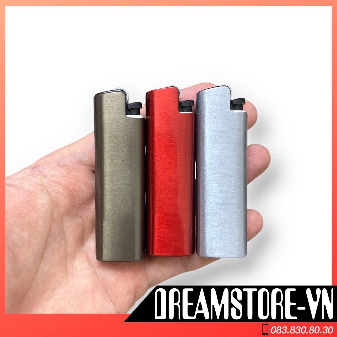 Vỏ bật lửa cricket original kim loại trơn - kèm ruột