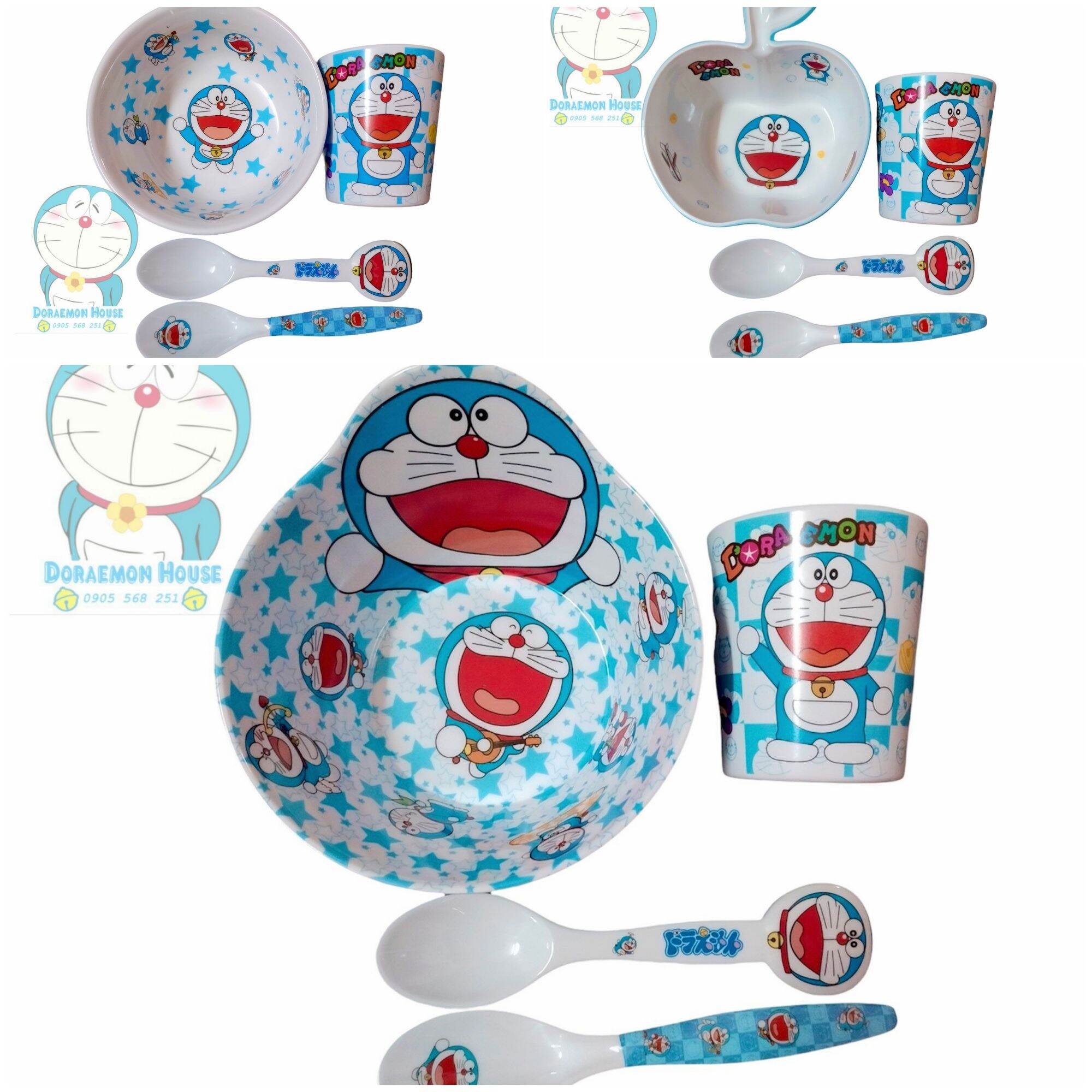 🌸SET TÔ/ CHÉN LY MUỖNG DORAEMON