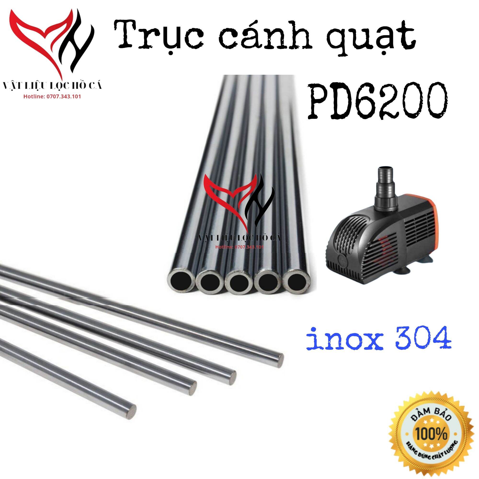 Trục cánh quạt bơm periha pd6200 inox 304