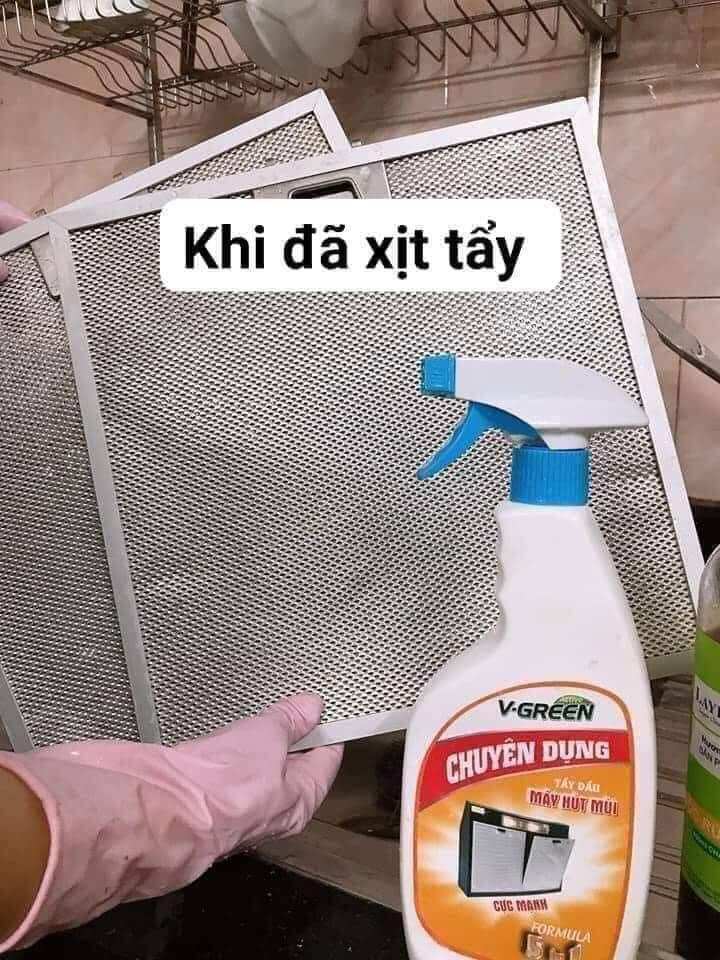 CHAI TẨY DẦU MỠ V- GREEN 620ML