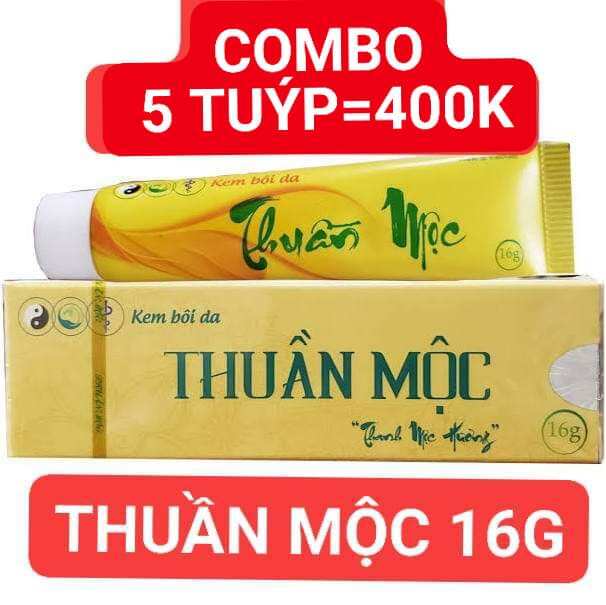 Combo 5 túyp Kem bôi da Thuần Mộc 16g date mới nhất