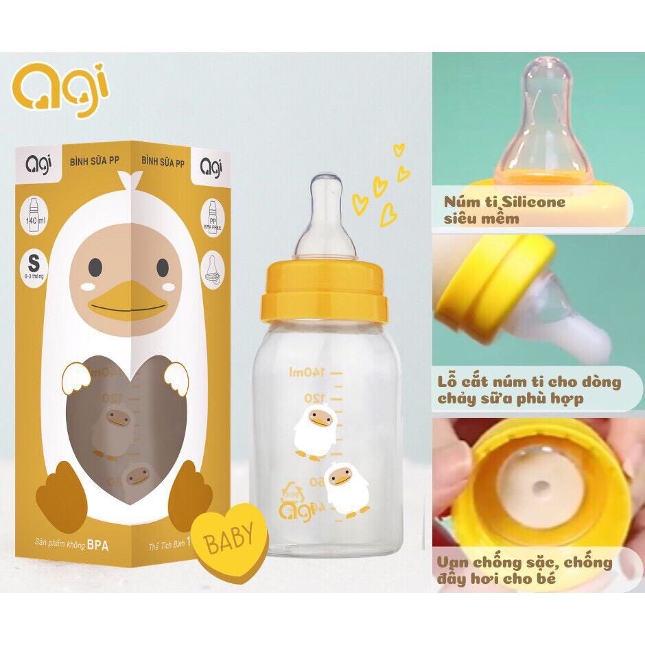 Bình sữa PP Agi 60ml, 140ml, 250ml