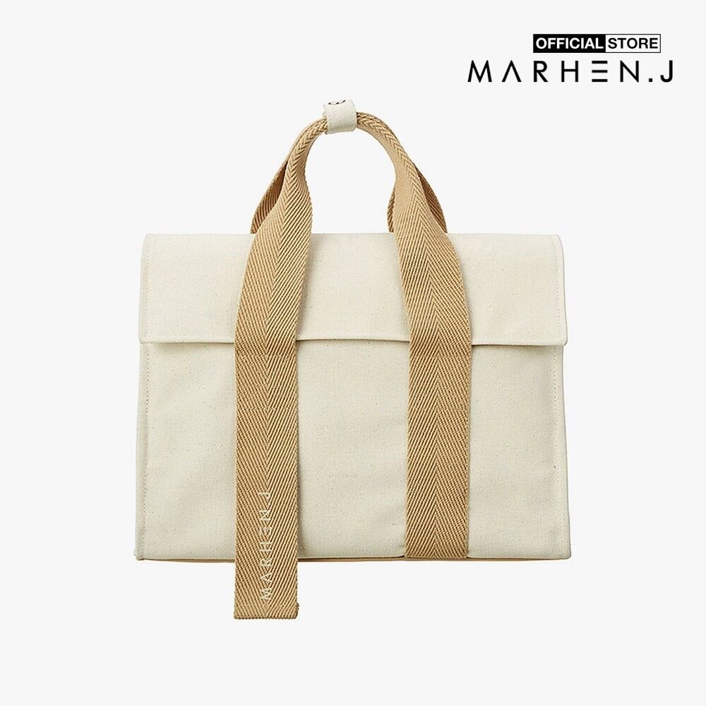 Marhen.j - túi đeo vai chữ nhật nắp gập roy neutral mj19droy27-nt