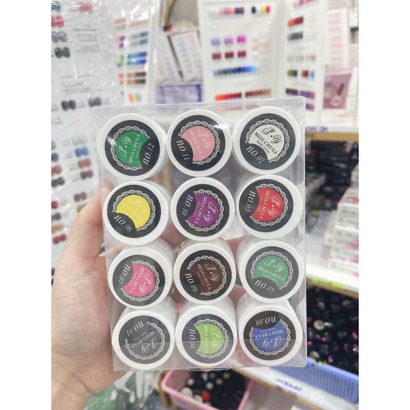 SET GEL VẼ 12 MÀU TẬP VẼ
