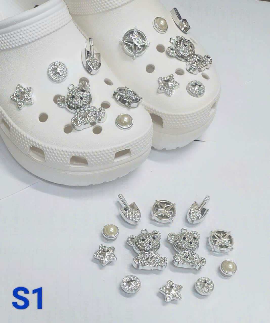 Set charm giả kim chính hãng Sticker gắn dép crocs. C.sroc.s shoes giầy dép thời trang nam nữ