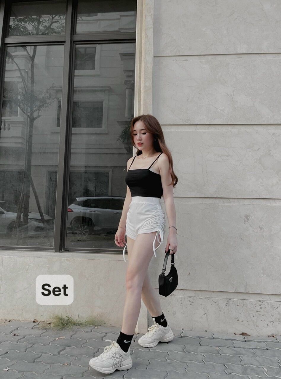 Set áo dây quần đùi rút