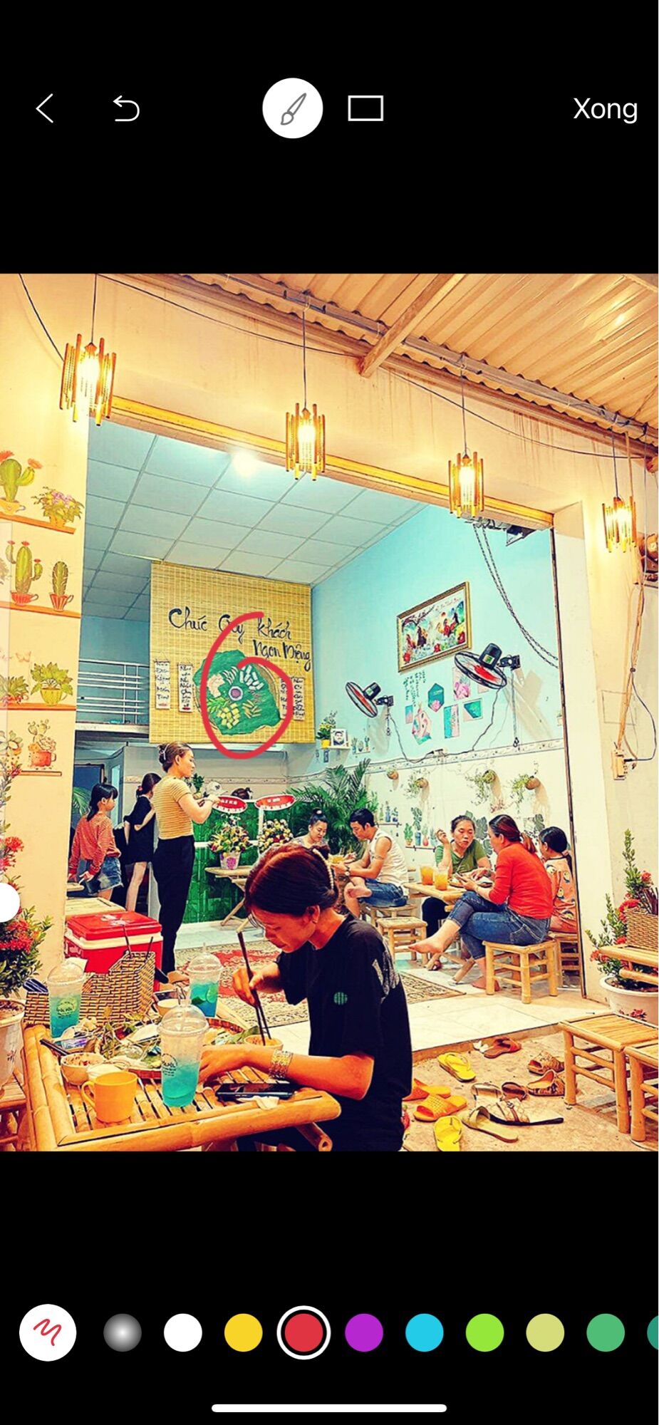 [HCM]Bộ bàn ghế tre phủ bóng