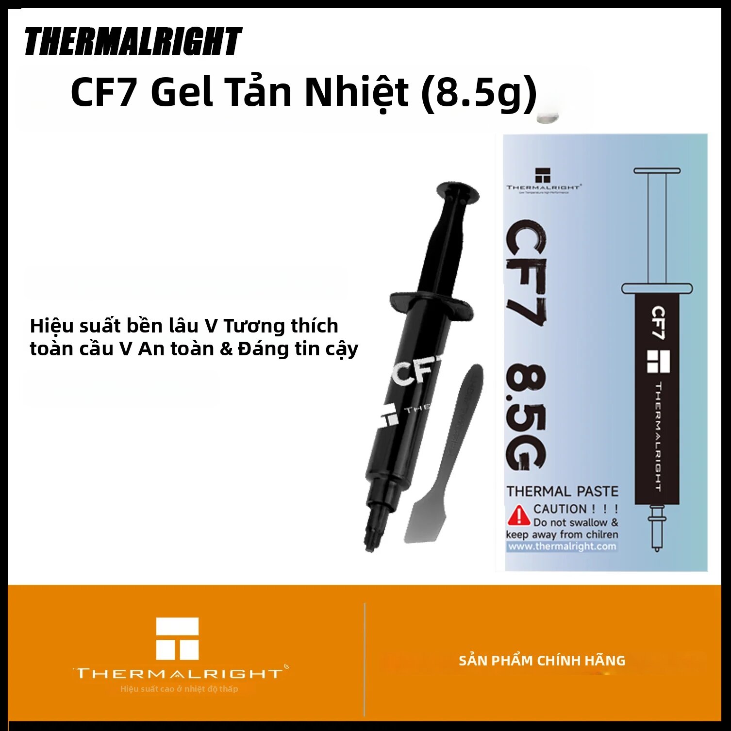 Thermalright | Keo Tản Nhiệt Thermalright CF7 8.5g, Độ Dẫn Nhiệt Cao 12.8 W/mK, Dành Cho Tản Nhiệt CPU, Làm Mát Bằng Khí. Giá 765,000 Đồng*Miễn phí vận chuyển