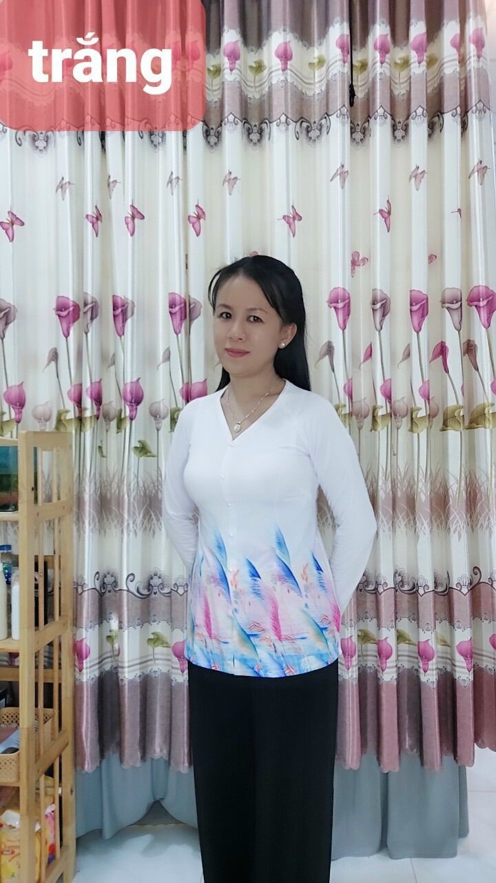 Áo Bà Ba IN HOA CỎ ( chưa kèm Quần)