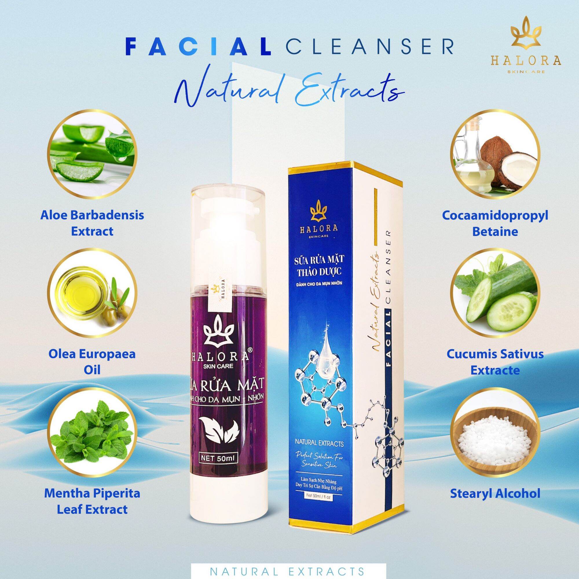 Sữa Rữa Mặt Thảo Dược Halora