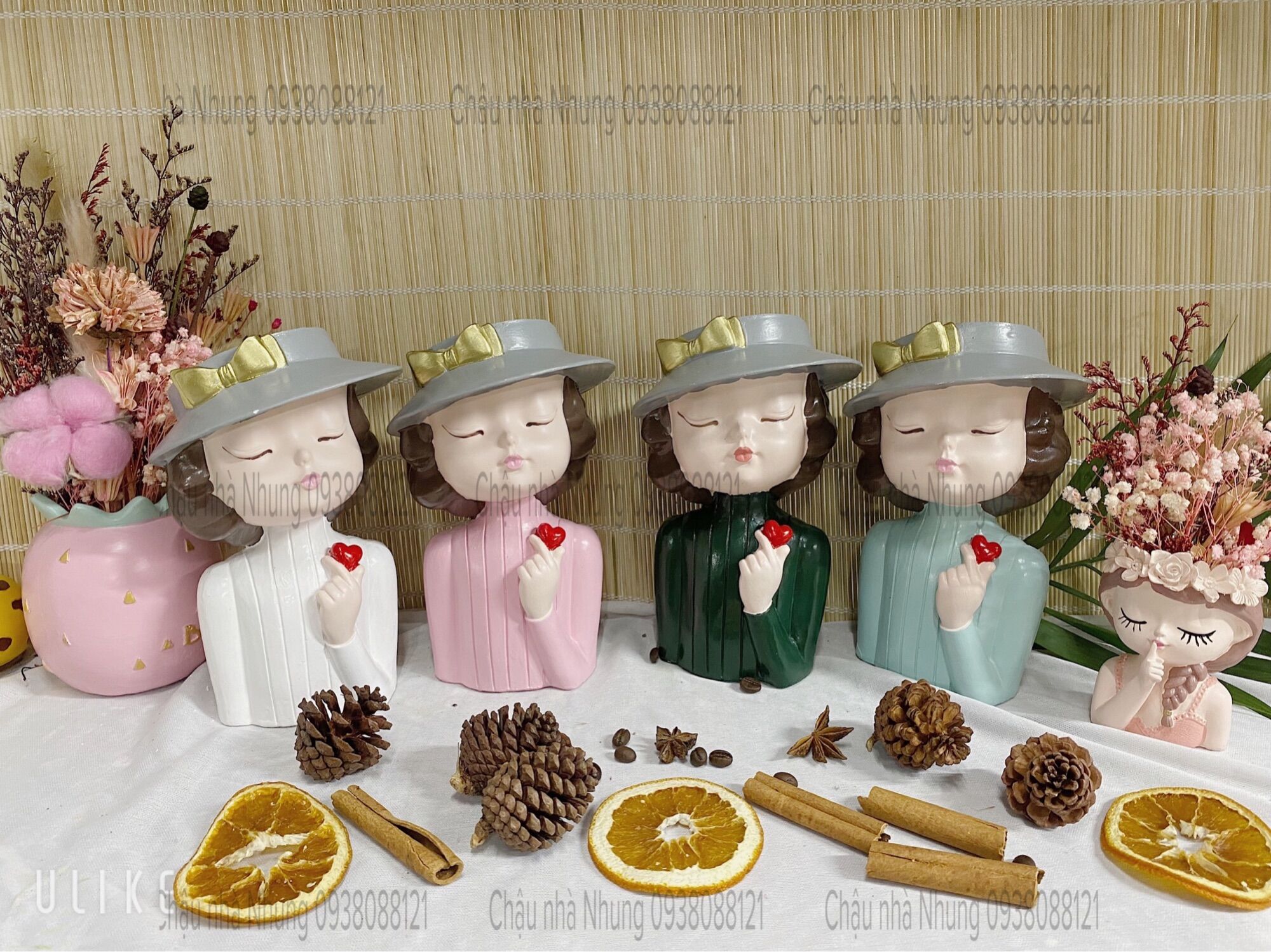 Lọ cắm hoa decor hình cô gái siêu xinh