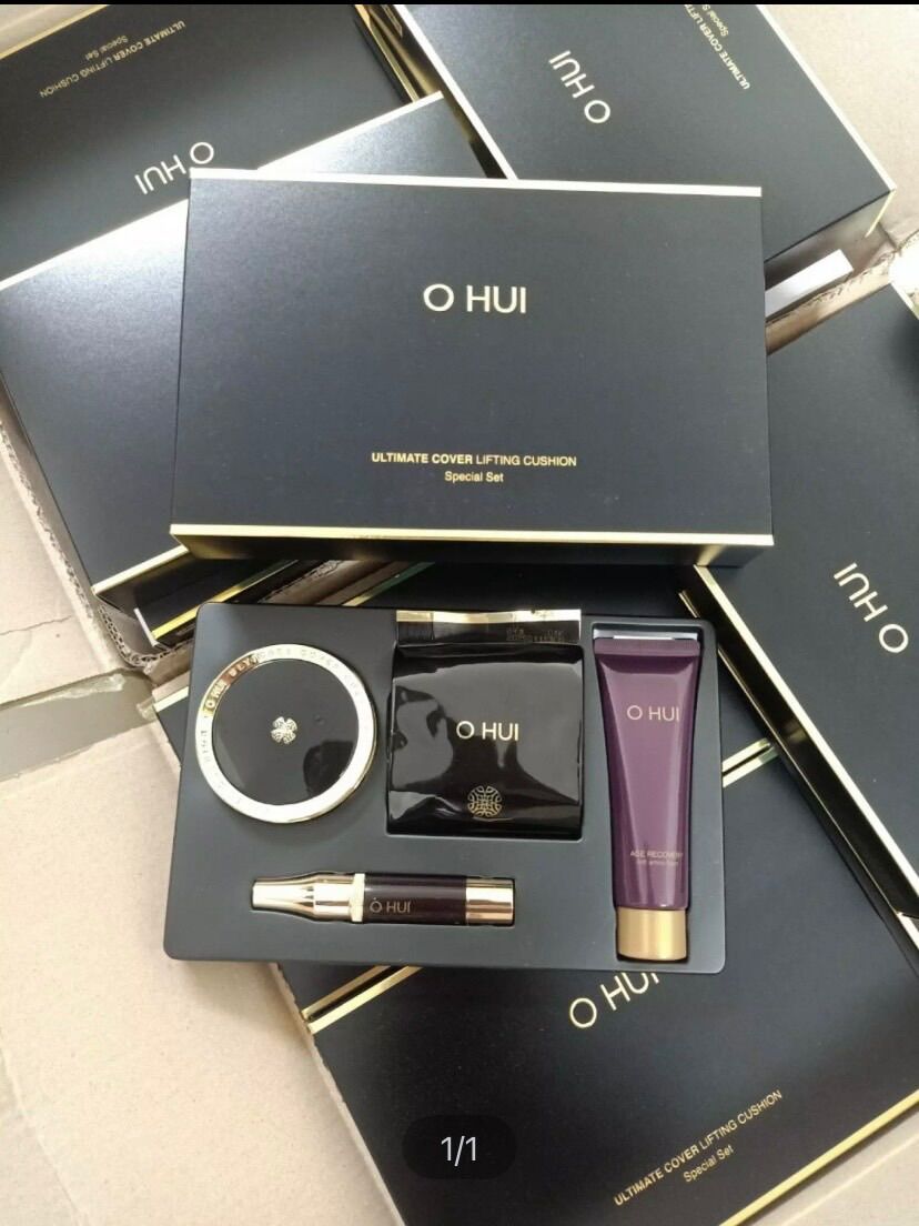 SET PHẤN CUSHION OHUI ĐEN SIÊU KHUYẾN MẠI