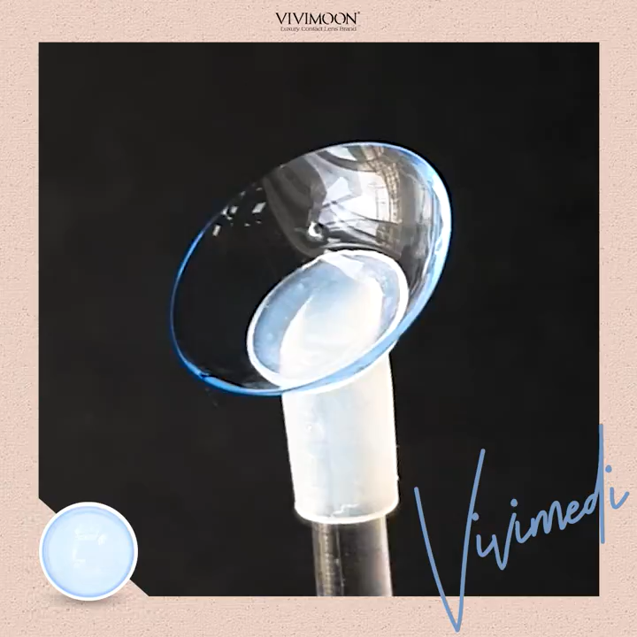 Lens cho mắt thở cận 3 tháng trong suốt Vivimedi Oxy Plus kính áp tròng VIVIMOON