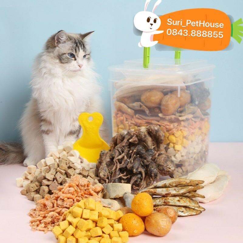 Thịt đông khô, thức ăn sấy khô cho chó mèo (500gr)