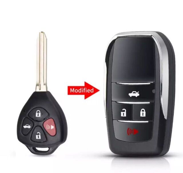 Vỏ chìa khoá độ gập TOYOTA 4 NÚT ( đời 2003 - 2014 ) xe Innova , Vios , Camry , Yaris , Fortuner , Corolla