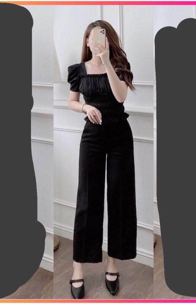 Quần ống rộng cạp cao sai s.m.l