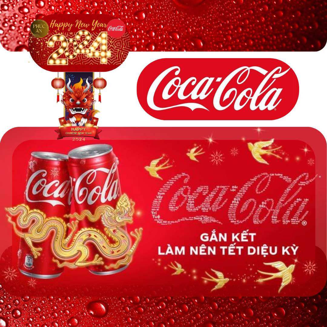 Thùng 24 lon nước ngọt có ga Coca Cola 320ml