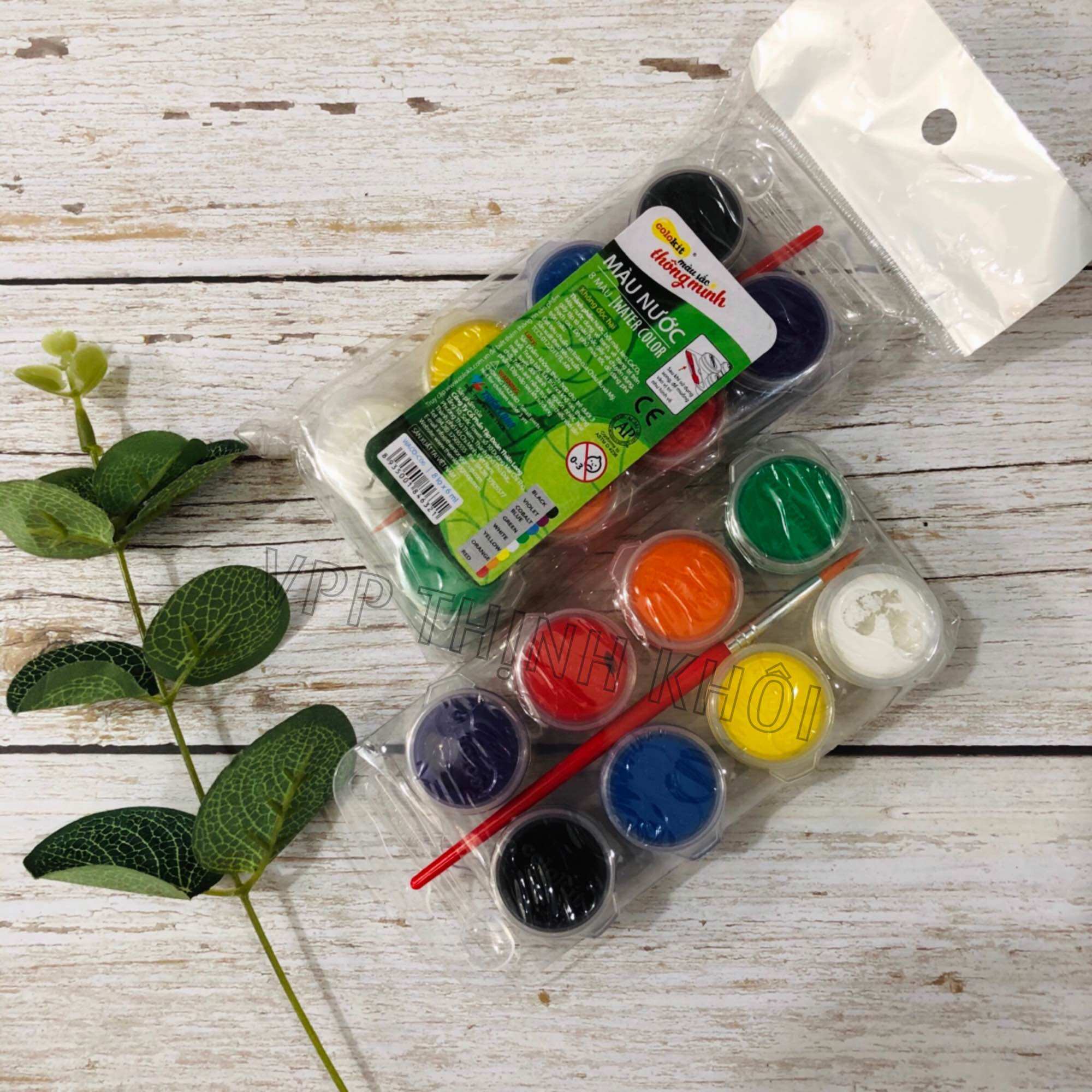 Màu nước colokit waco-c06 vỉ 8 màu