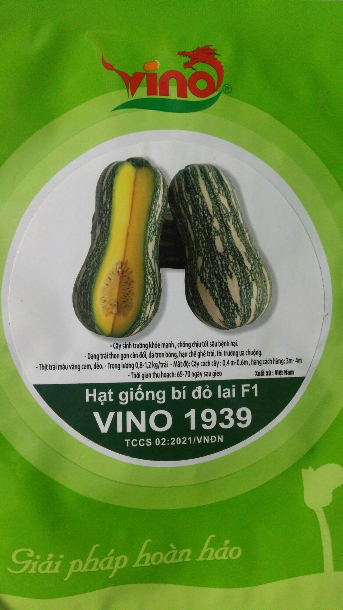 Hạt giống bí đỏ, bí hồ lô lai f1 vino 1939 ,gói lớn 10gam 100hạt