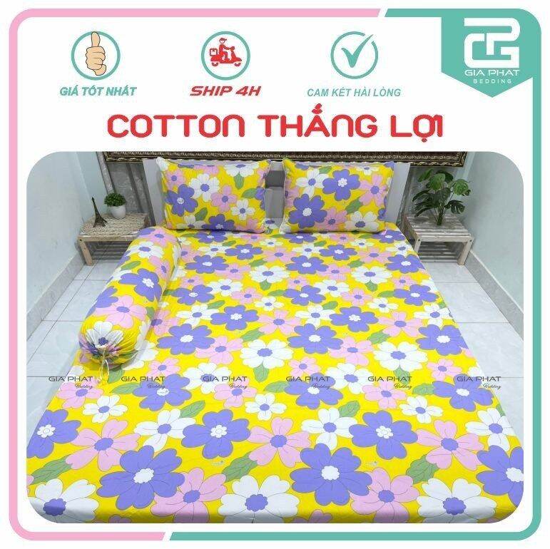 Ga giường, drap lẻ cotton thắng lợi 1m2 x 2m 100% cotton chuẩn logo