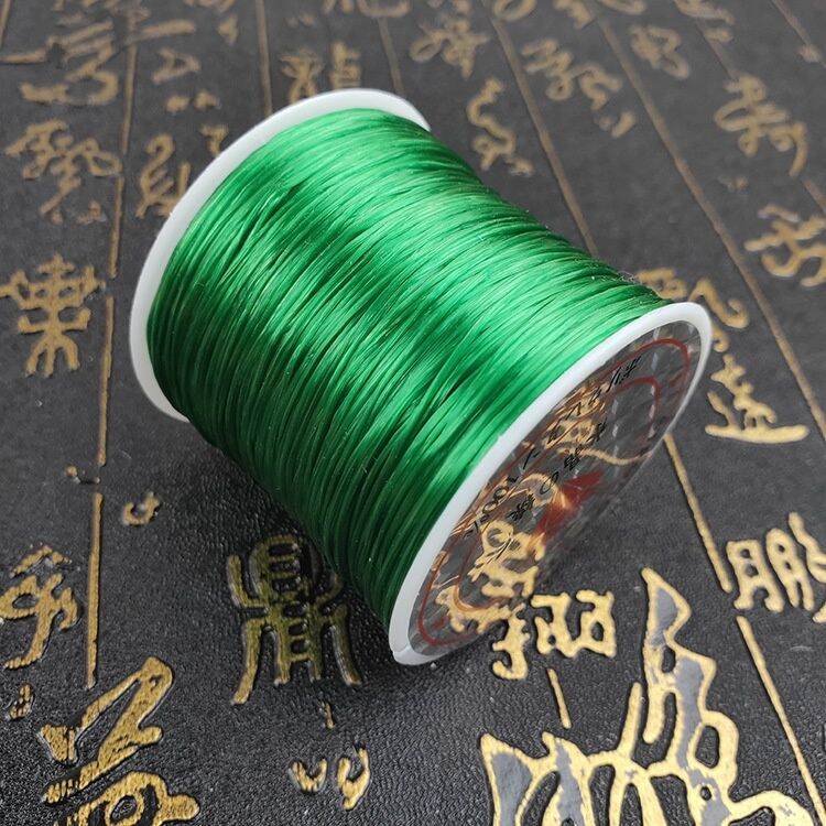 Cuộn cước lụa, cước thun tơ co giãn làm vòng size 0.4mm cuộn dầy 60m
