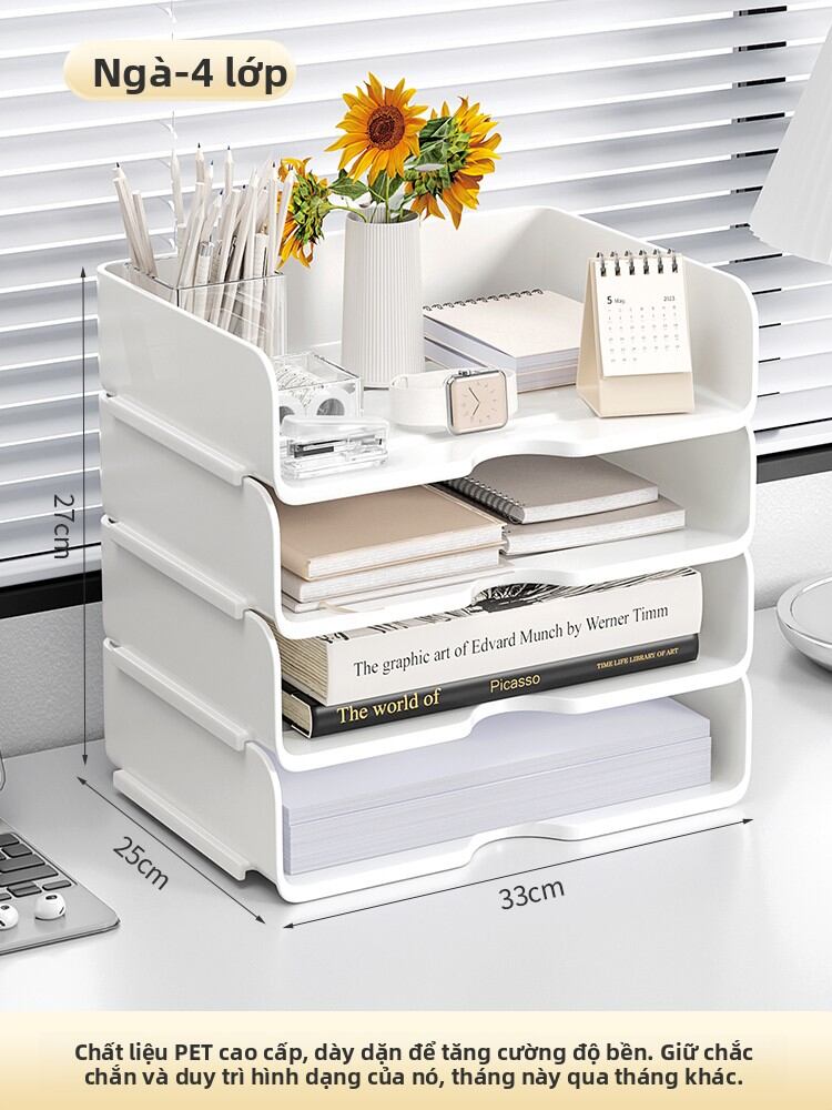 NUOXUNDE | Kệ đựng tài liệu trong suốt bằng acrylic để bàn cho văn phòng