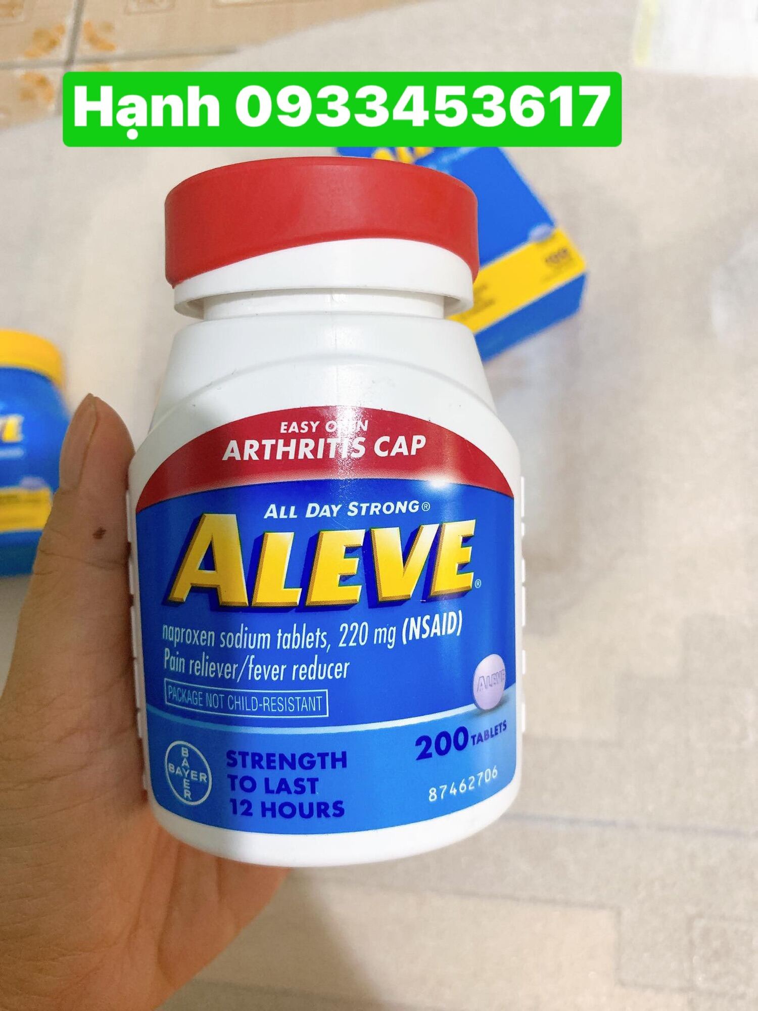 Aleve 200 viên của Mỹ