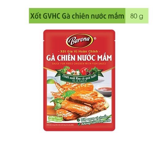 Xốt Gia Vị Hoàn Chỉnh BARONA - Gà Chiên Nước Mắm gói 80g