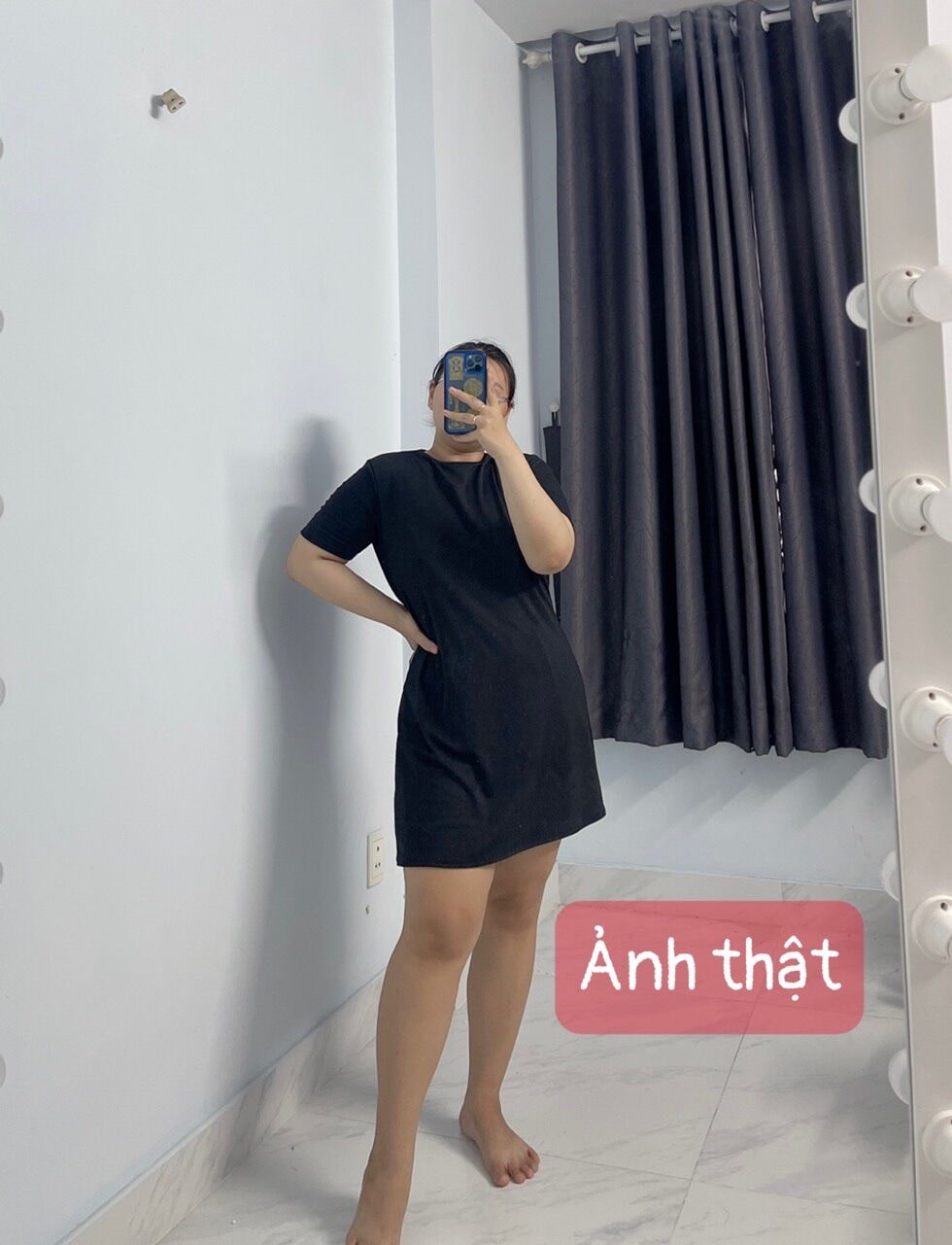 [ SIZE LỚN BIGSIZE 55Kg-100Kg ] ĐẦM ĐEN TRƠN BASIC